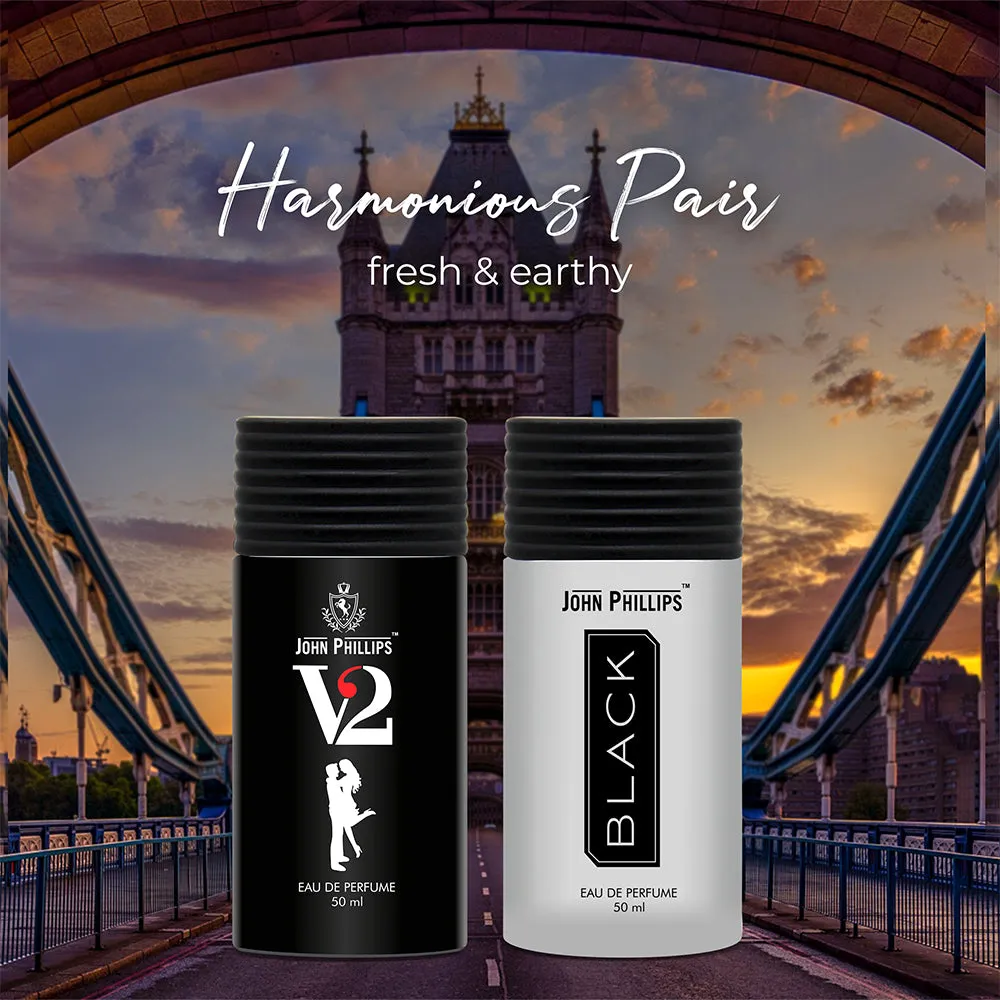 V2 & Black - Unisex Fragrance Combo Set ( 50ml   50ml )