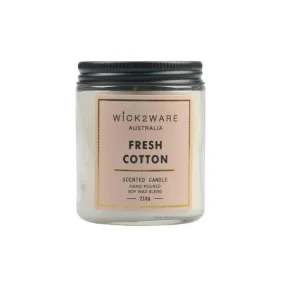 Wick2ware Fresh Cotton Scented Candle Jar - 210g